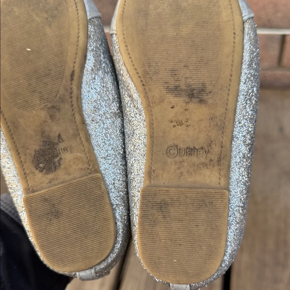 Disney Glittery Silver Kids Dress Shoes Size 11